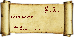 Held Kevin névjegykártya